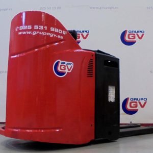 Transpaleta eléctrica con plataforma Linde